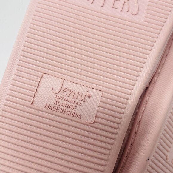 Jenni Womens 11/12 Faux-Sherpa Cross-Strap Slide Boxed Slippers Pink $35 158 - Picture 8 of 11